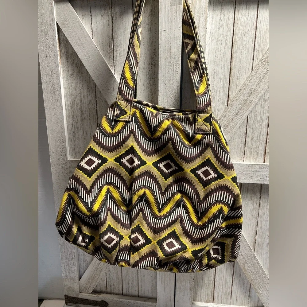 Gia and Dani Patterned Canvas Bag reversible